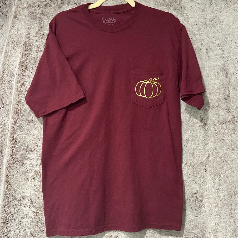 Happy Fall Y’all burgundy tee with cheetah print and gold or black glitter
